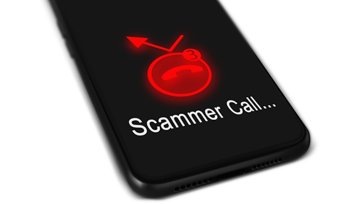 cell phone receiving scam call