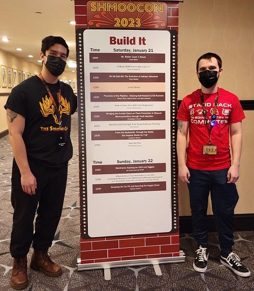 Intrada's Nay Win and Jaxson Engelman at Shmoocon