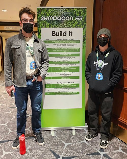 jaxson and caleb attending shmoocon